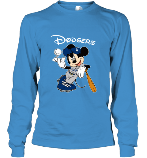 Baseball Mickey Team Los Angeles Dodgers Youth T-Shirt 