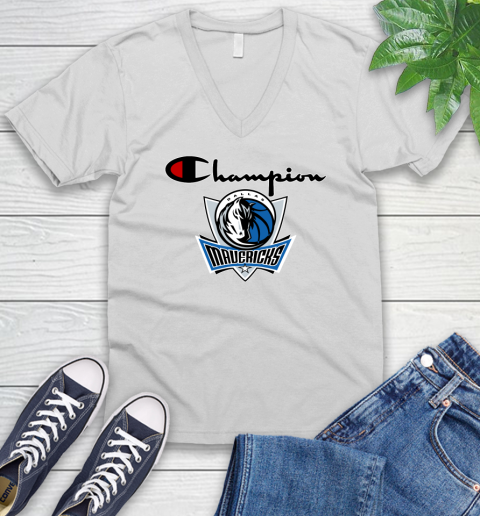 NBA Basketball Dallas Mavericks Champion Shirt V-Neck T-Shirt