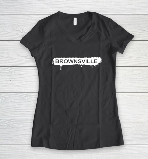 Mike Tyson Brownsville Women's V-Neck T-Shirt 6
