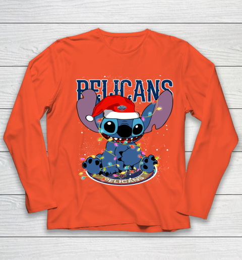 New Orleans Pelicans NBA noel stitch Basketball Christmas Youth Long Sleeve 2