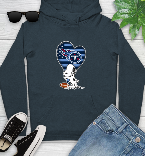 Tennessee Titans NFL Football The Peanuts Movie Adorable Snoopy Youth Hoodie 8