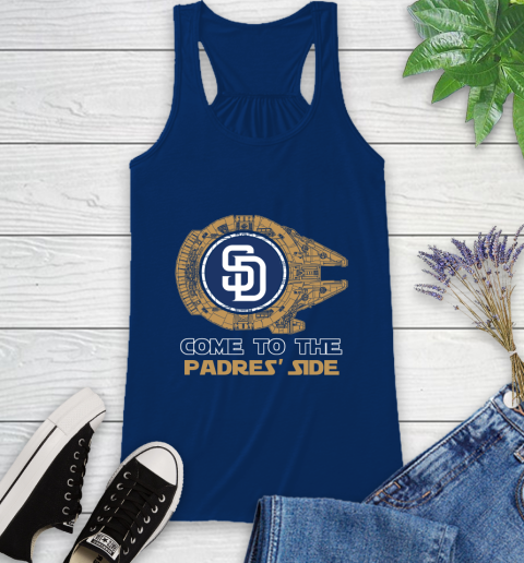 MLB Come To The San Diego Padres Side Star Wars Baseball Sports Racerback Tank 8