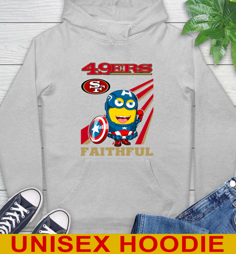 NFL Football San Francisco 49ers Captain America Marvel Avengers Minion Faithful Shirt Hoodie 6