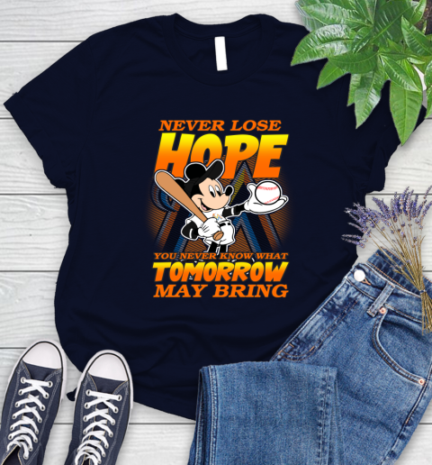 Miami Marlins MLB Baseball Mickey Disney Never Lose Hope Women's T-Shirt 2