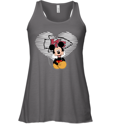 NFL Kansas City Chiefs The Heart Mickey Mouse Disney Football T Shirt XNkpE8mrtFu flowy tank 32 95 151514 front dark grey heather