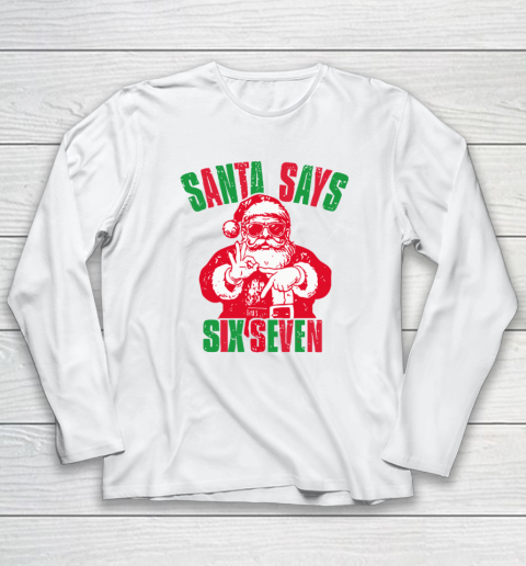 Santa Six Seven Christmas Shirt Long Sleeve T-Shirt