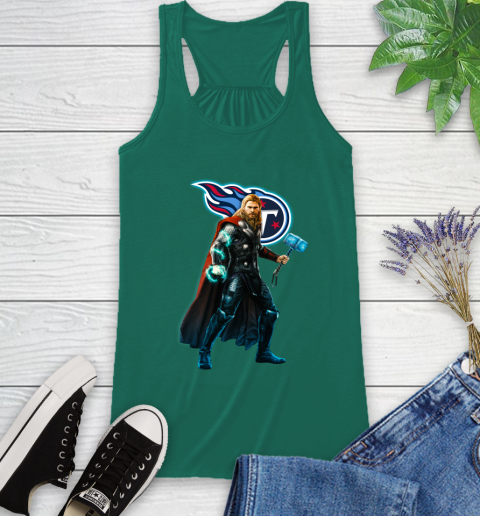 NFL Thor Avengers Endgame Football Tennessee Titans Racerback Tank 7