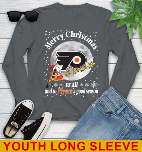 Philadelphia Flyers Merry Christmas To All And To Flyers A Good Season NHL Hockey Sports Youth Long Sleeve 9
