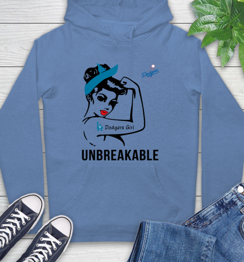 MLB Los Angeles Dodgers Girl Unbreakable Baseball Sports Hoodie 9