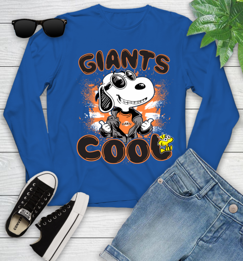 MLB Baseball San Francisco Giants Cool Snoopy Shirt Youth Long Sleeve 9