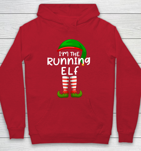 I m The Running Elf Funny Elf Family Matching Christmas Hoodie 7
