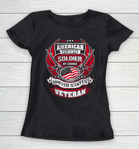 Veteran Shirt Veteran American By Birth Women's T-Shirt