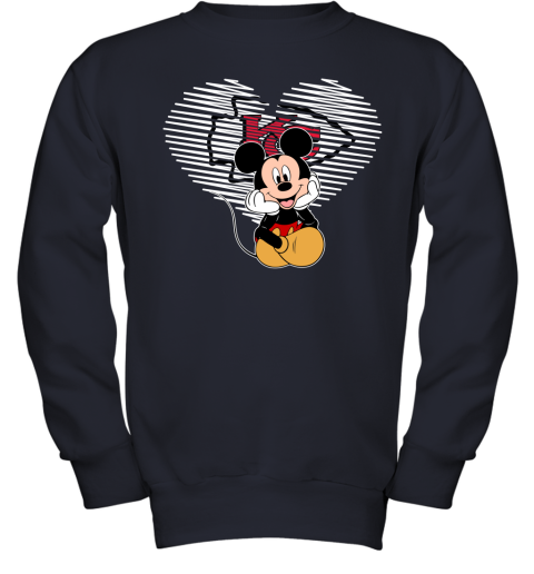 NFL Kansas City Chiefs The Heart Mickey Mouse Disney Football T Shirt 944TF1ZmE97 youth sweatshirt 47 95 151514 front navy