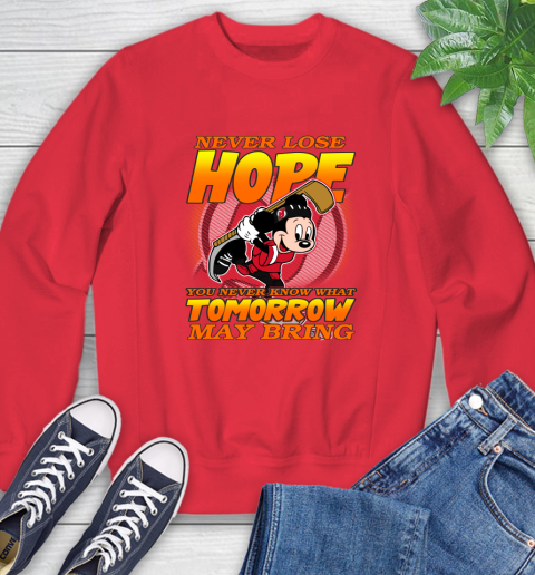 New Jersey Devils NHL Hockey ootball Mickey Disney Never Lose Hope Sweatshirt 10