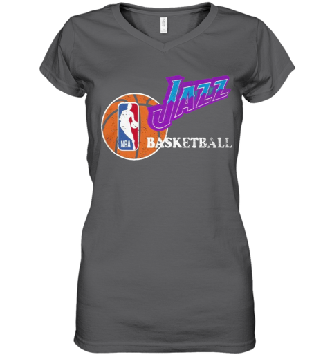 Vintage Jazz Basketball Nba Women S V Neck T Shirt Cheap T