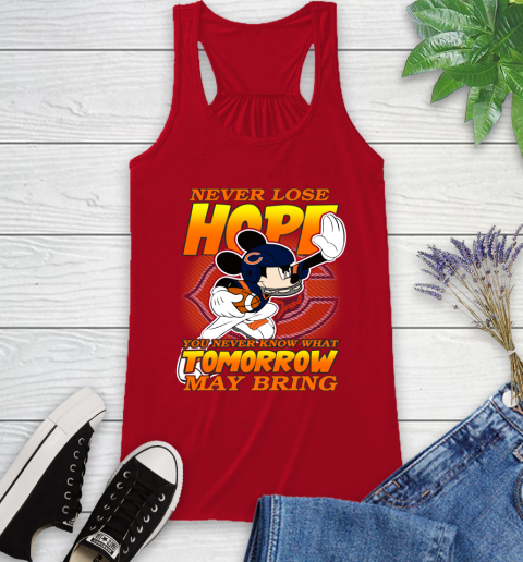 Chicago Bears NFL Football Mickey Disney Never Lose Hope Racerback Tank 5