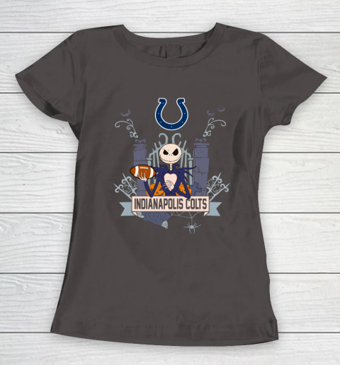 NFL Indianapolis Colts Football Jack Skellington Halloween Women's T-Shirt 7