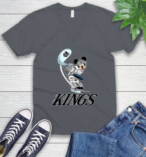 NHL Hockey Los Angeles Kings Cheerful Mickey Mouse Shirt V-Neck T-Shirt 5