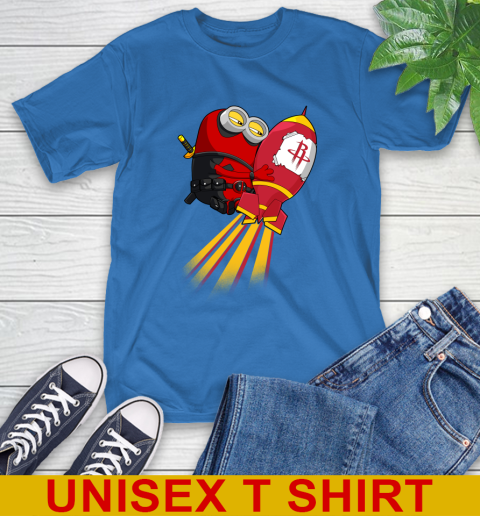 NBA Basketball Houston Rockets Deadpool Minion Marvel Shirt T-Shirt 11