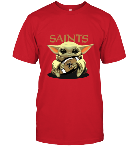 Baby Yoda Loves The New Orleans Saints Star Wars NFL Unisex Jersey Tee