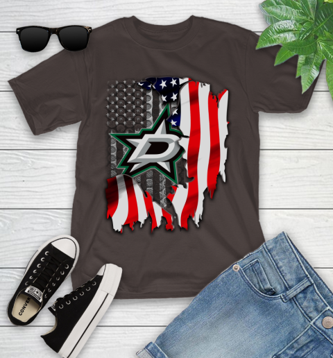 Dallas Stars NHL Hockey American Flag Youth T-Shirt 7