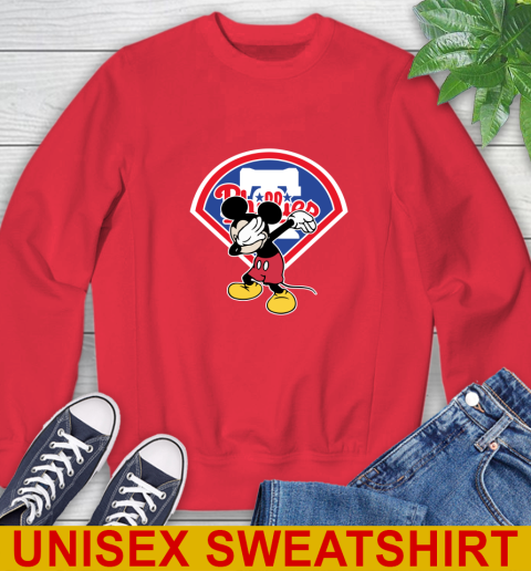 Philadelphia Phillies MLB Baseball Dabbing Mickey Disney Sports Sweatshirt 10