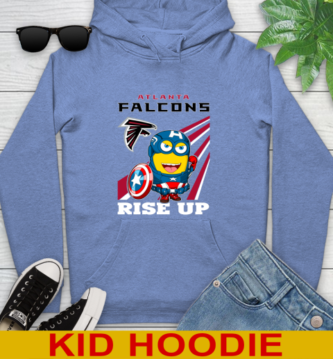 NFL Football Atlanta Falcons Captain America Marvel Avengers Minion Shirt Youth Hoodie 12