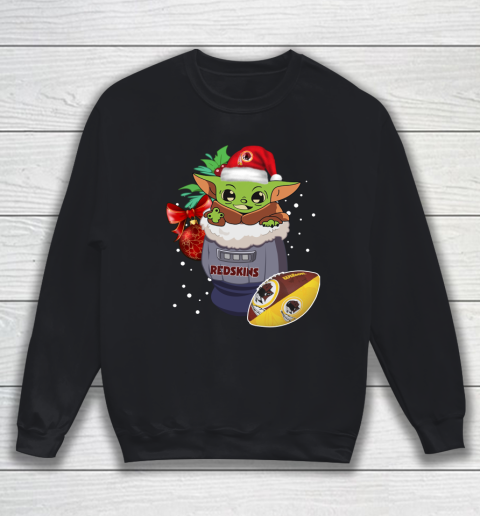 Washington Redskins Christmas Baby Yoda Star Wars Funny Happy NFL Sweatshirt