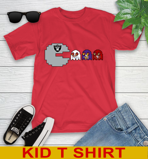 Oakland Raiders NFL Football Pac Man Champion Youth T-Shirt 10