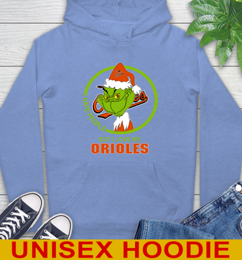 Baltimore Orioles MLB Christmas Grinch I Hate People But I Love My Favorite Baseball Team Hoodie 11