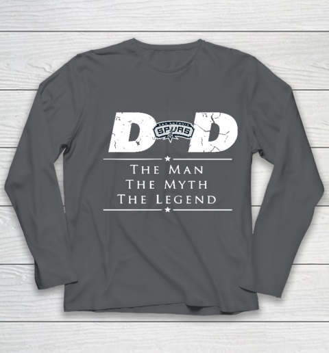 San Antonio Spurs NBA Basketball Dad The Man The Myth The Legend Youth Long Sleeve 6