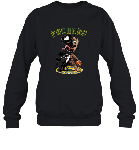 NFL Green Bay Packers Football Venom Groot Guardians Of The Galaxy 59L6zP6ZGPY sweatshirt 35 95 151514 front black