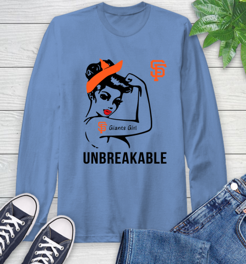 MLB San Francisco Giants Girl Unbreakable Baseball Sports Long Sleeve T-Shirt 10