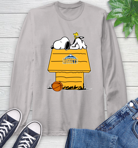 Denver Nuggets NBA Basketball Snoopy Woodstock The Peanuts Movie Long Sleeve T-Shirt 12