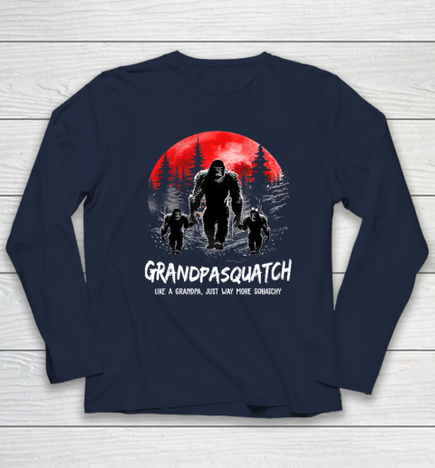 Grandpa Squatch Like A Grandpa Just Way More Squatchy Funny Long Sleeve T-Shirt 2