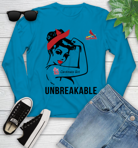 MLB St.Louis Cardinals Girl Unbreakable Baseball Sports Youth Long Sleeve 5