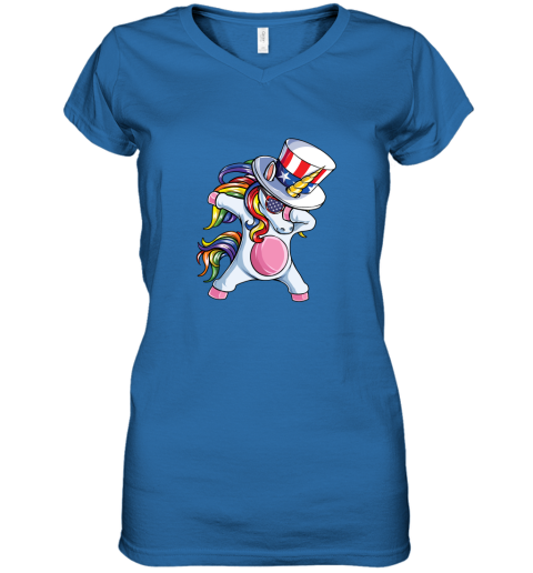 Day 4th Of July Dabbing Uncle Sam Gifts Women's V-Neck T-Shirt