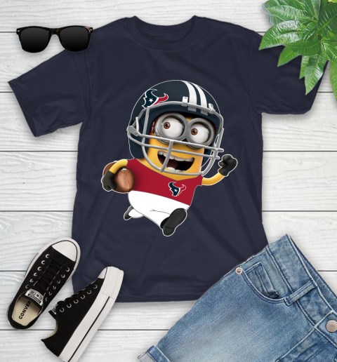 NFL Houston Texans Minions Disney Football Sports Youth T-Shirt 3