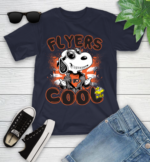 NHL Hockey Philadelphia Flyers Cool Snoopy Shirt Youth T-Shirt - Image 3