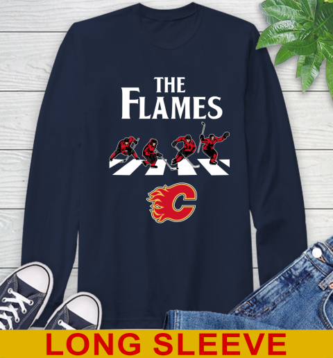NHL Hockey Calgary Flames The Beatles Rock Band Shirt Long Sleeve T-Shirt 3