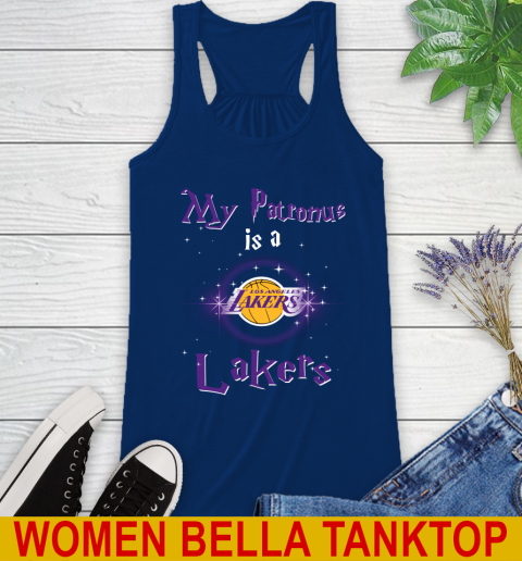 NBA Basketball Harry Potter My Patronus Is A Los Angeles Lakers Racerback Tank 7
