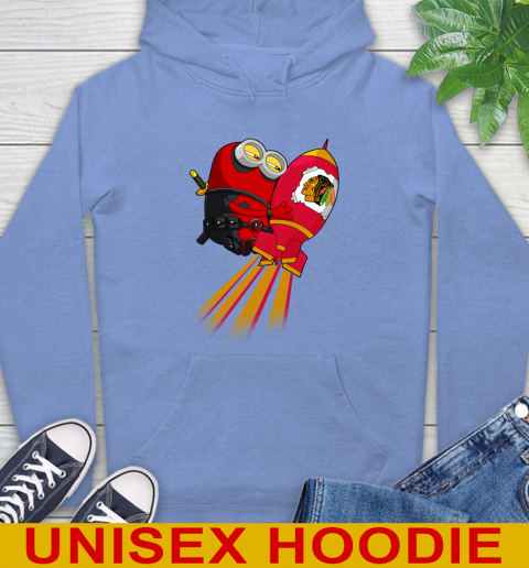 NHL Hockey Chicago Blackhawks Deadpool Minion Marvel Shirt Hoodie 11
