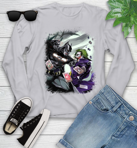 LA Clippers MLB Basketball Batman Fighting Joker DC Comics Youth Long Sleeve 5