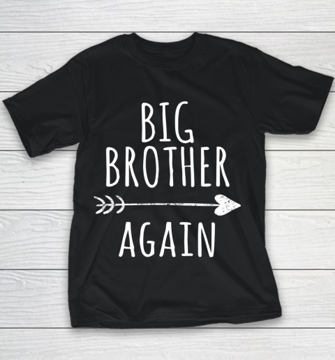 Big Brother Again for Boys with Arrow and Heart Youth T-Shirt