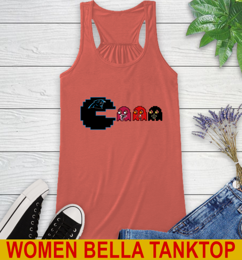 Carolina Panthers NFL Football Pac Man Champion Racerback Tank 4