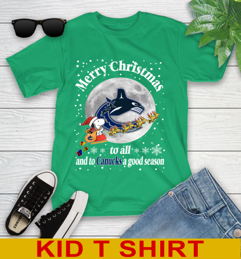 Vancouver Canucks Merry Christmas To All And To Canucks A Good Season NHL Hockey Sports Youth T-Shirt 7