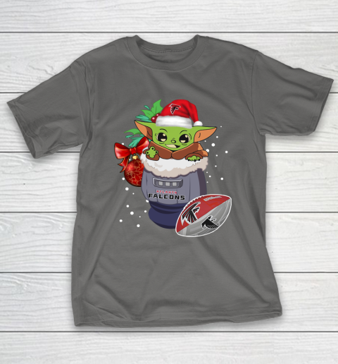Atlanta Falcons Christmas Baby Yoda Star Wars Funny Happy NFL T-Shirt 9