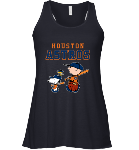 Houston Astros Let's Play Baseball Together Snoopy MLB Shirts Racerback Tank