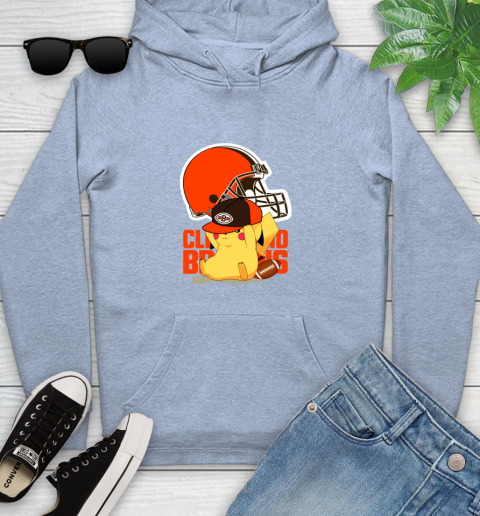 NFL Pikachu Football Sports Cleveland Browns Youth Hoodie 10