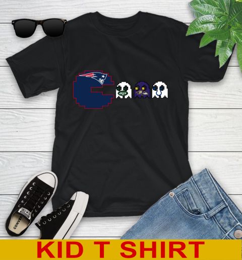 New England Patriots NFL Football Pac Man Champion Youth T-Shirt 2